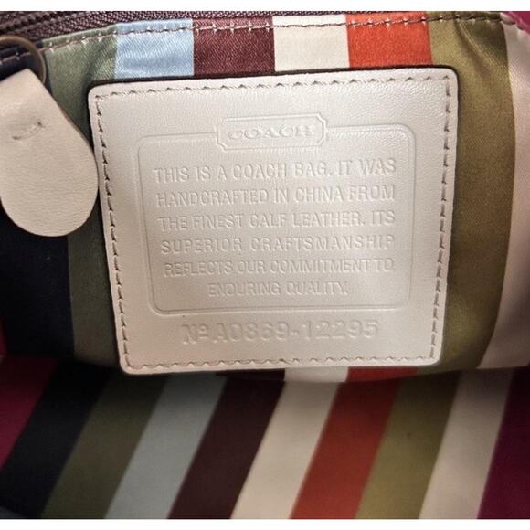 Y2K Coach Legacy Francine Ivory Patent Satchel Shoulder Bag Purse W/ Dust Bag - Picture 8 of 11